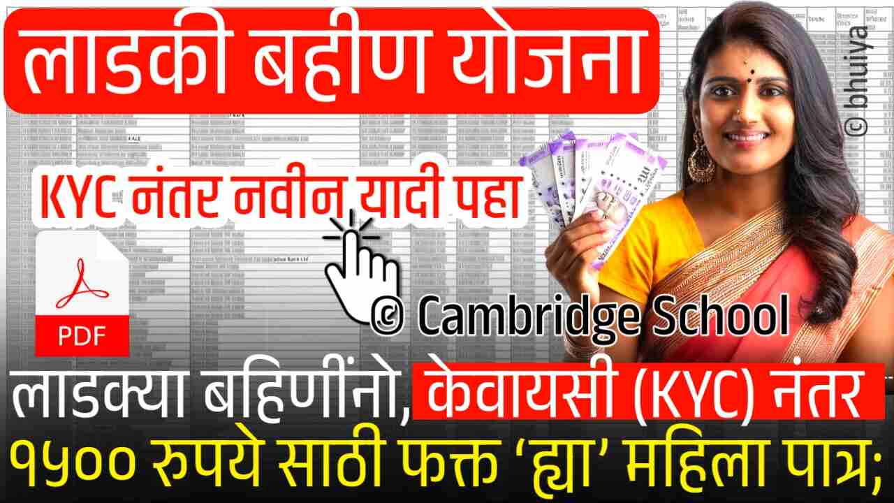लाडक्या बहिणींनो, केवायसी (KYC) नंतर १५०० रुपये मिळण्यासाठी फक्त ‘ह्या’ महिला पात्र; थेट यादीत नाव चेक करा Ladki Bahin Yojana Update